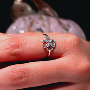 תלתן לב כסוף | טבעת כסף 925