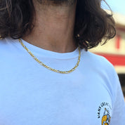 שרשרת פיגרו רחבה 5 מ"מ | כסף  925 מצופה זהב 18 קראט