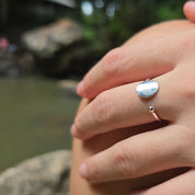 Point & Plate | טבעת כסף 925