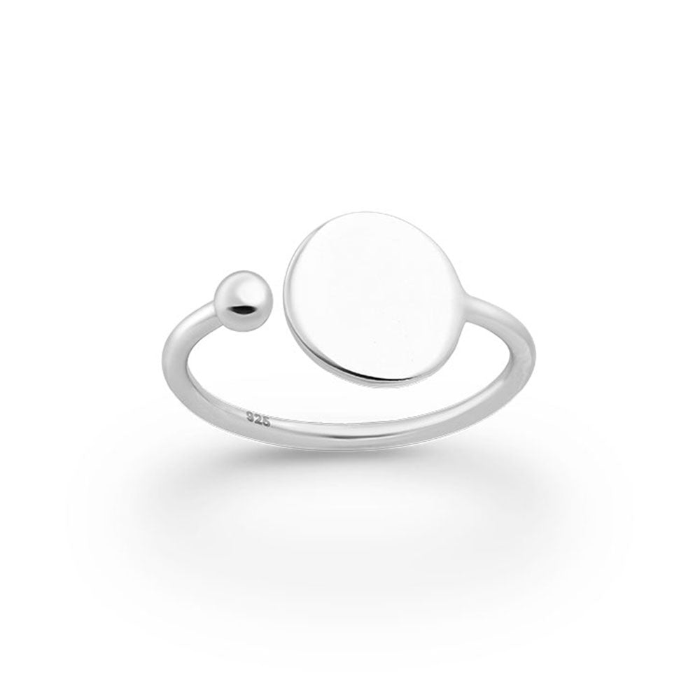 Point & Plate | טבעת כסף 925