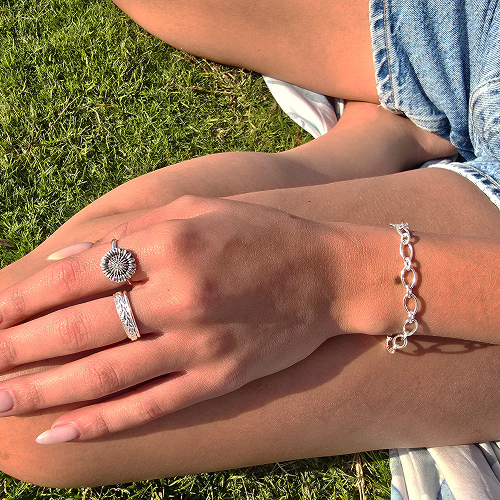 חמניה | טבעת כסף 925