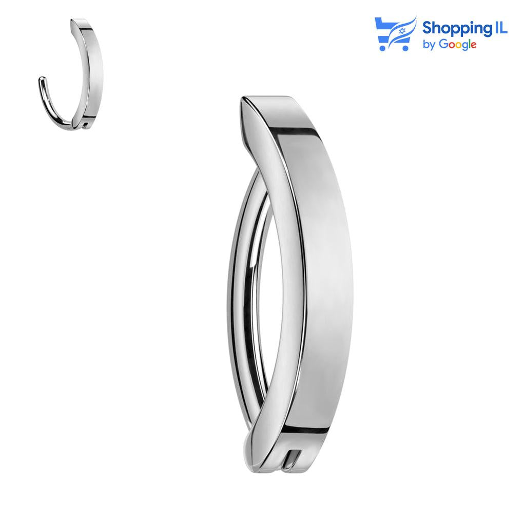 עגיל קליקר לטבור- חישוק עשוי מתכת רפואית העגיל בעיצוב חישוק קליקר מיועד לפירסינג בטבור. צבע - זהב, כסף מידה - מגיע בעובי של 1.6 מ"מ ובקוטר 10 מ"מ  העגיל מיועד בעיקר לאזורים הבאים: - פירסינג בטבור - כמובן שניתן לענוד את העגיל גם באזורים אחרים (: