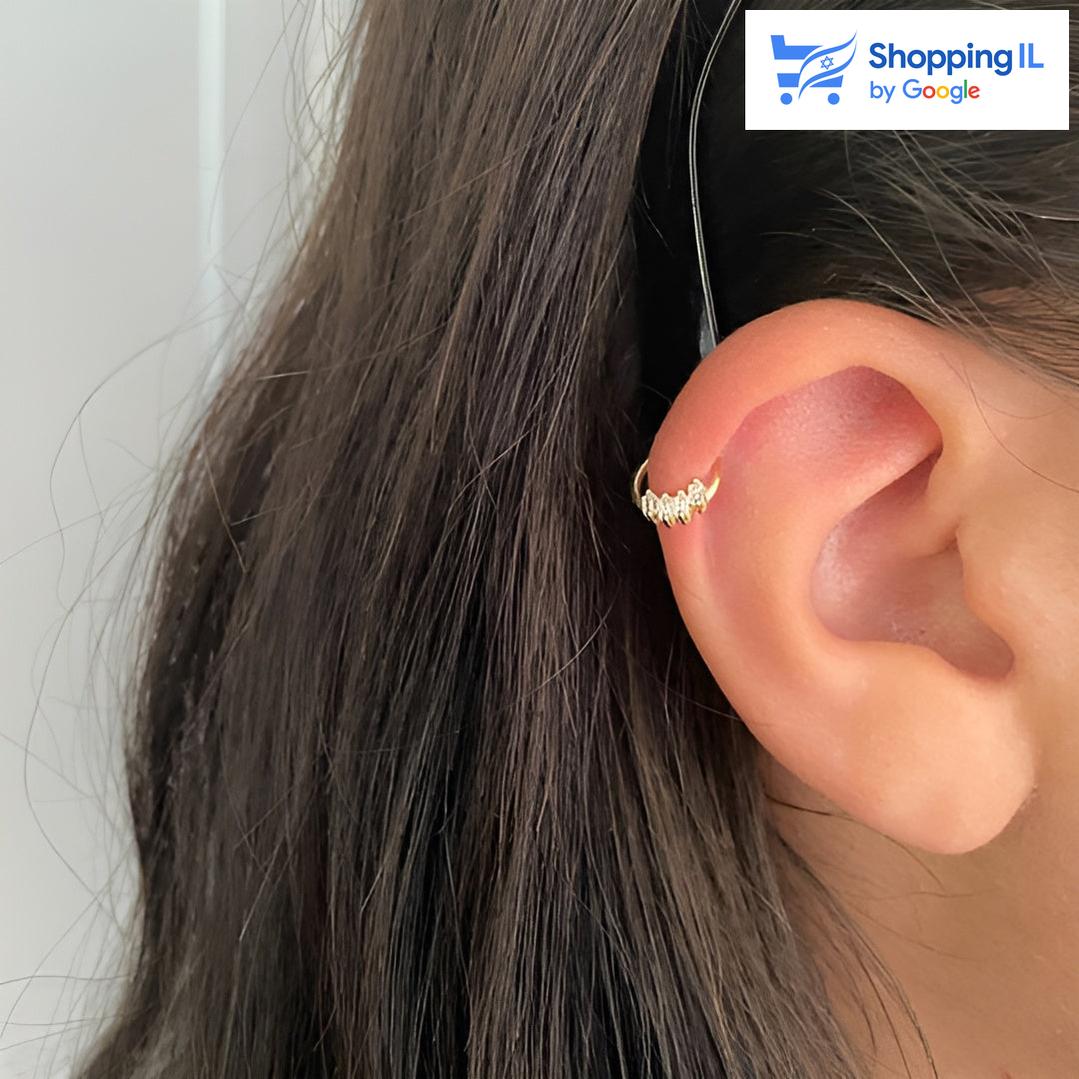 דינמיק | עגיל זהב 14 קראט