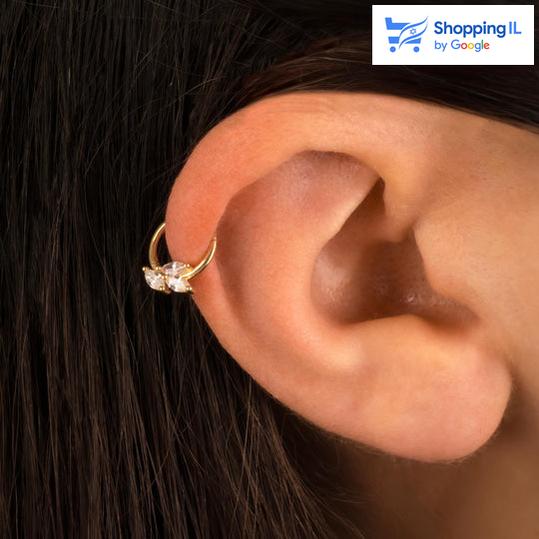 עליי זירקון | עגיל זהב 14 קראט