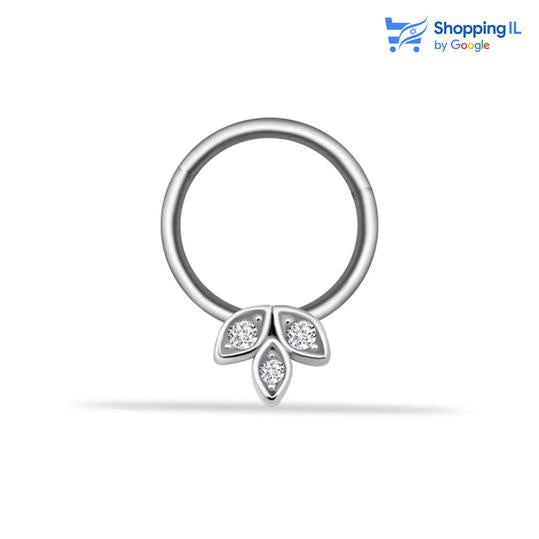 טבע | עגיל זהב 14 קראט