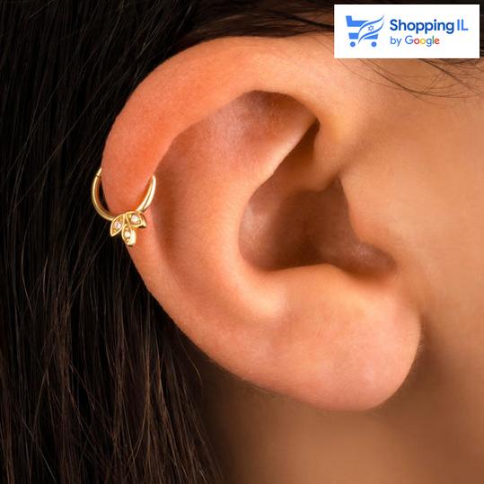 טבע | עגיל זהב 14 קראט