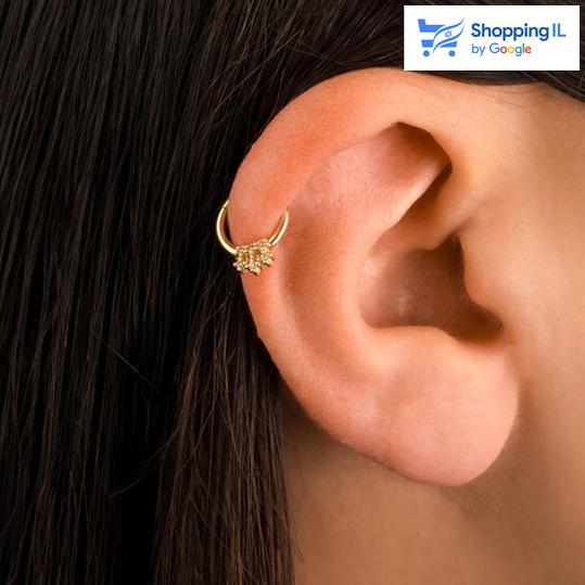 מלכה | עגיל זהב 14 קראט