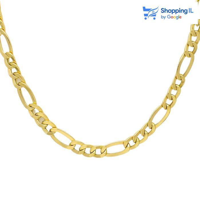 שרשרת פיגרו רחבה 5 מ"מ | כסף  925 מצופה זהב 18 קראט
