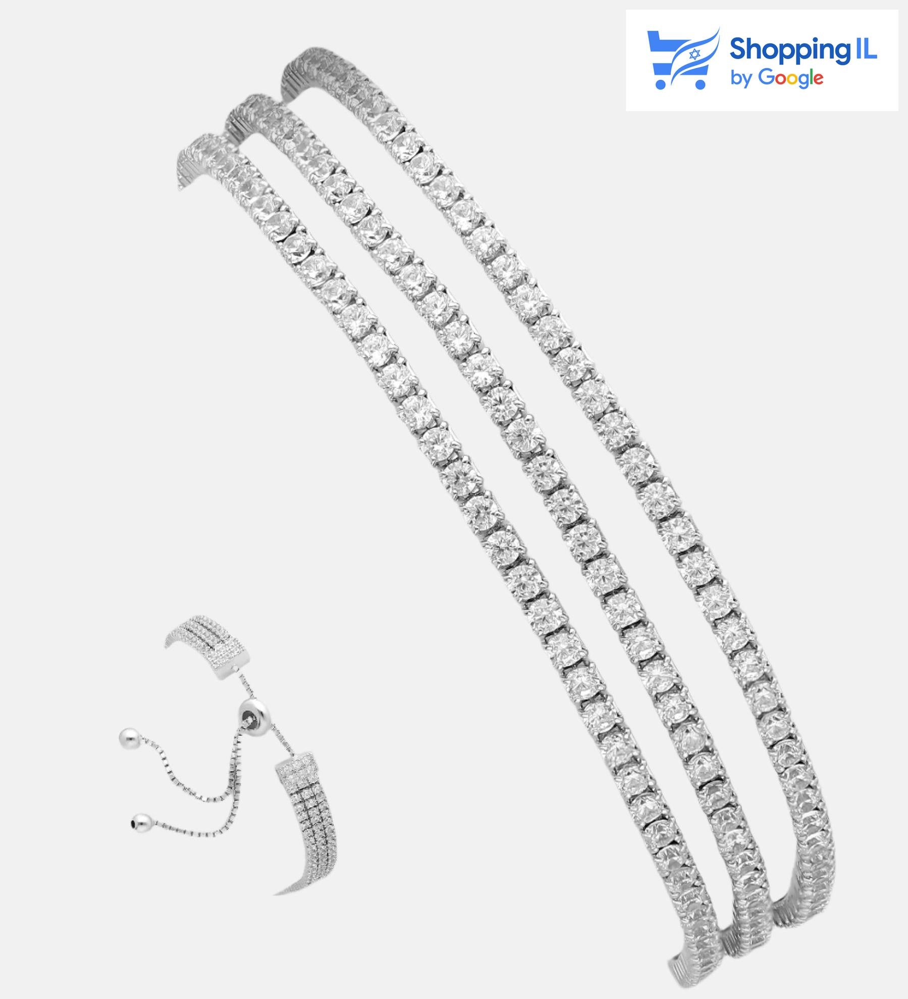 טריפל טניס | צמיד כסף 925