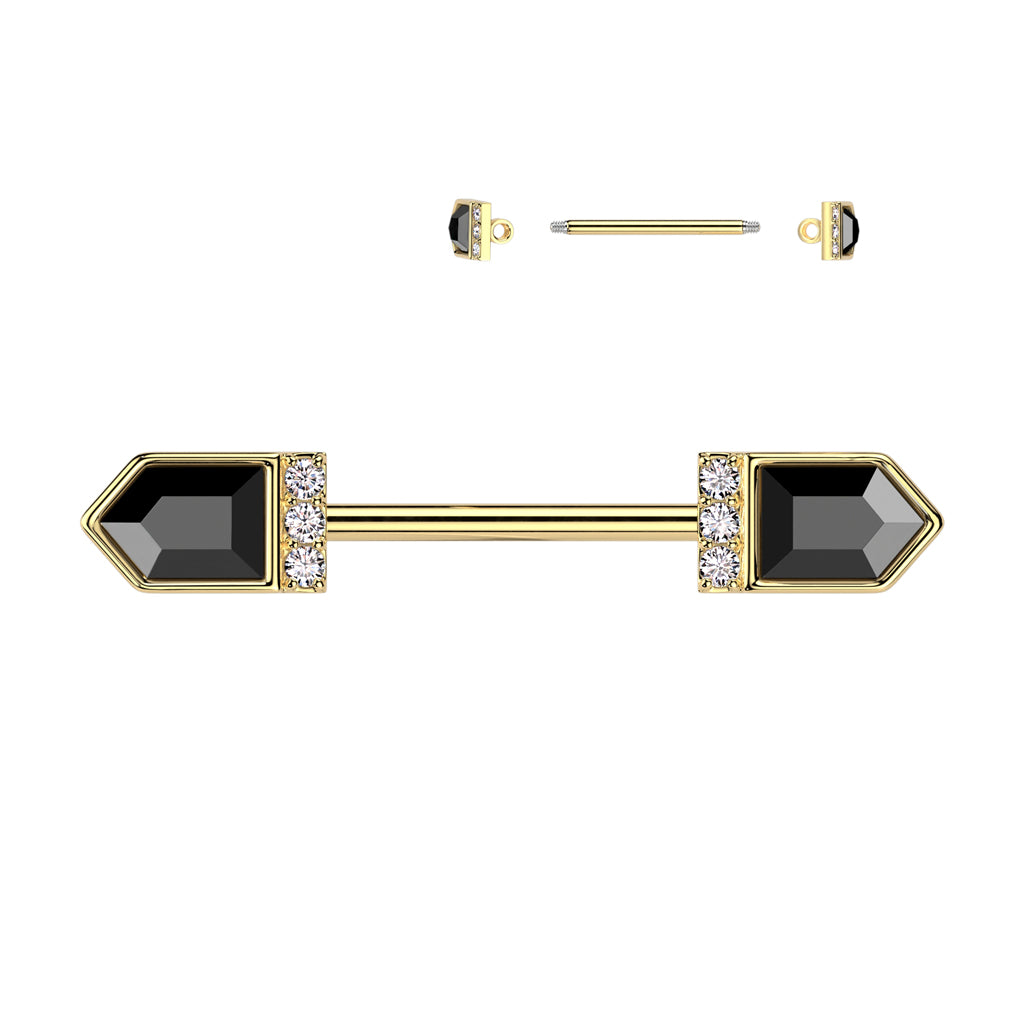 עגיל לפיטמה סאפ' - עשוי סרג'יקל סטיל 316 (מתכת רפואית), סיגרת פוש.
העגיל בעיצוב זוג חרבות.
צבע&nbsp;-כסף,&nbsp; שחור
מידה&nbsp;-&nbsp;מגיע בעובי&nbsp;1.6 מ"מ ובאורך 14 מ"מ

העגיל מיועד בעיקר לאזורים הבאים:
- פירסינג בפיטמה