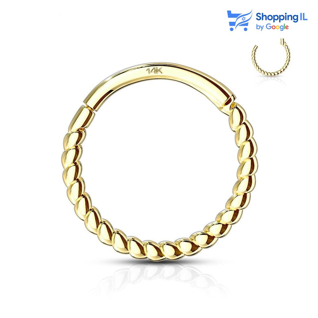 חישוק תבל | עגיל זהב 14 קראט