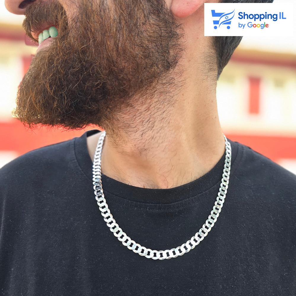 שרשרת גורמט רוחב 8.2 מ"מ | שרשרת כסף 925