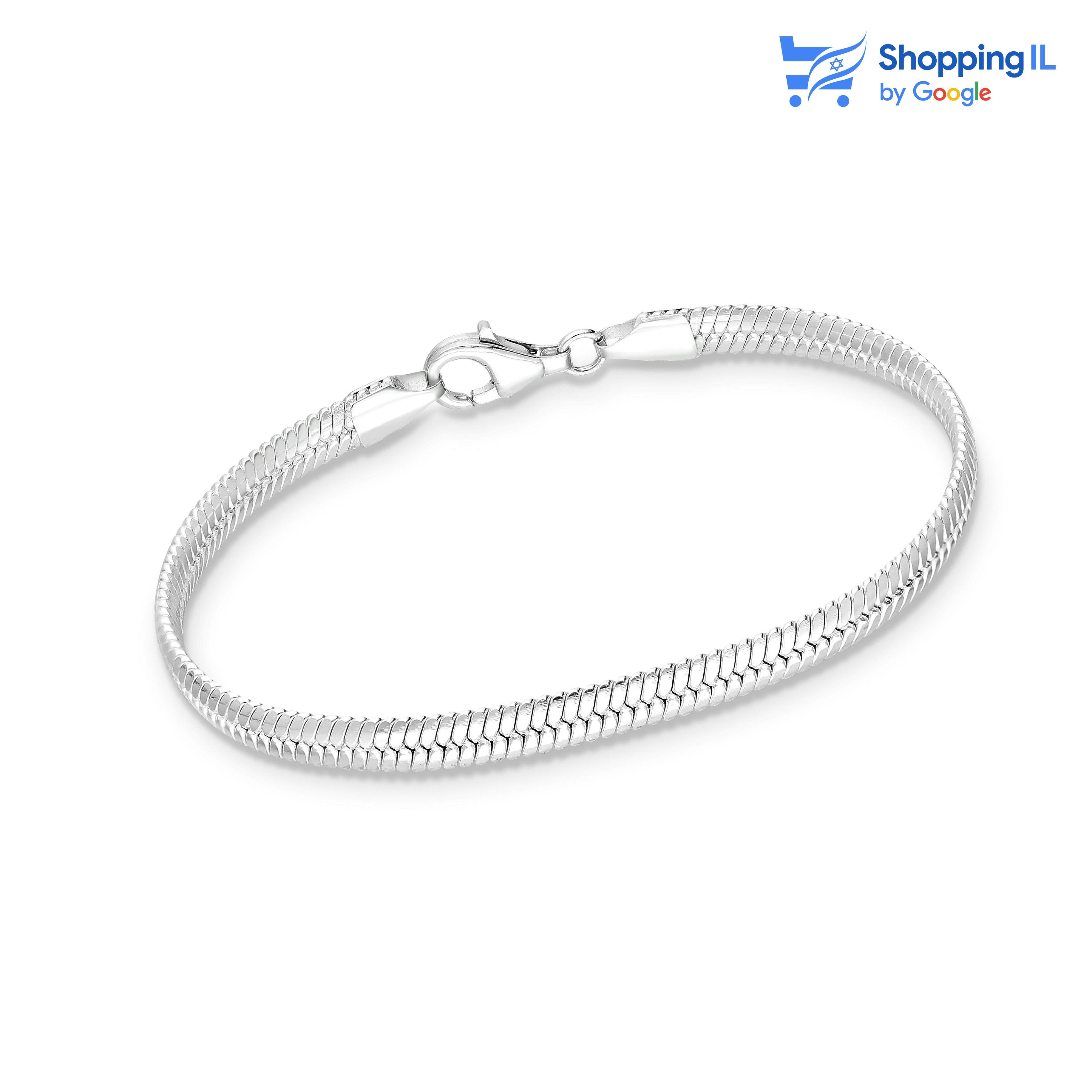 צמיד נחש - צמיד כסף 925 

צמיד כסף 925 בסגנון "נחש" אלגנטי, מתאים ליום - יום ולאירועים חגיגיים כאחד עם סיגרה נוחה ובטוחה. 
העיצוב המיוחד של הצמיד מתאים לנשים וגברים כאחד.

אורך הצמיד: 19 ס"מ
