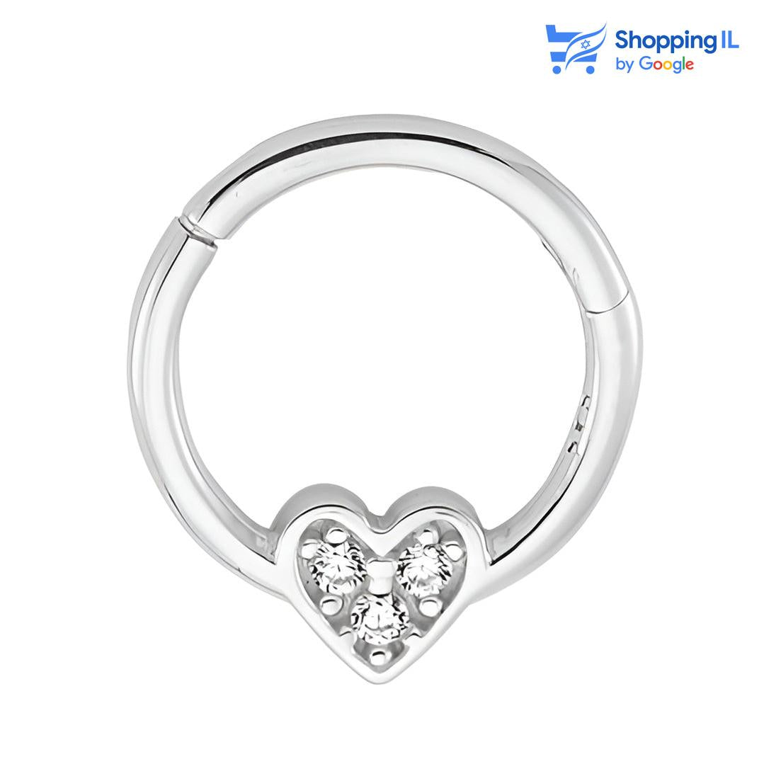 לב זהב | עגיל זהב 14 קראט