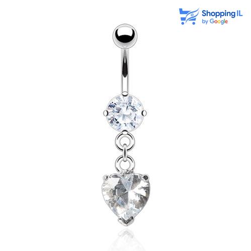 לב תלוי | עגיל לטבור