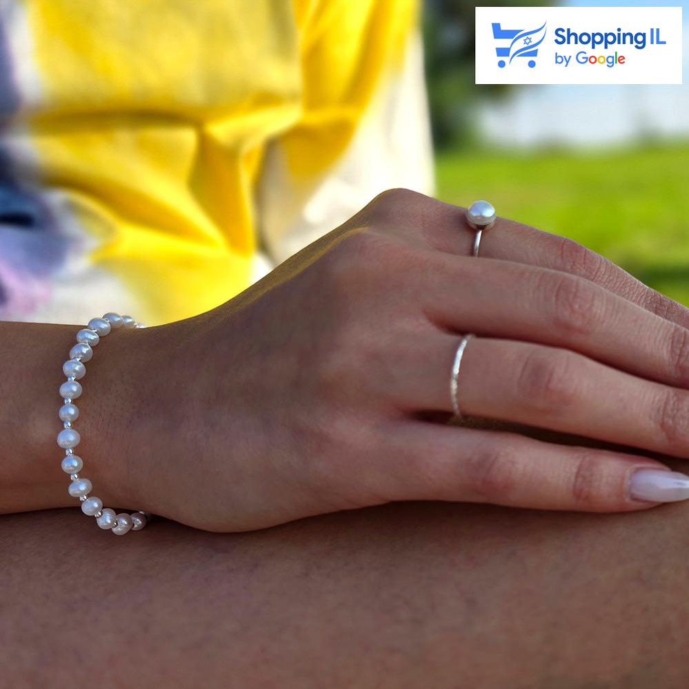 מלאני | צמיד כסף 925 & פנינים