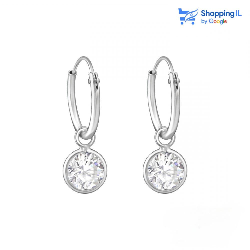 פני 2.0 קוטר 10 מ"מ | עגילי כסף 925