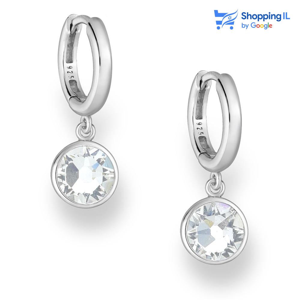 פני קוטר 10 מ"מ | עגילי כסף 925