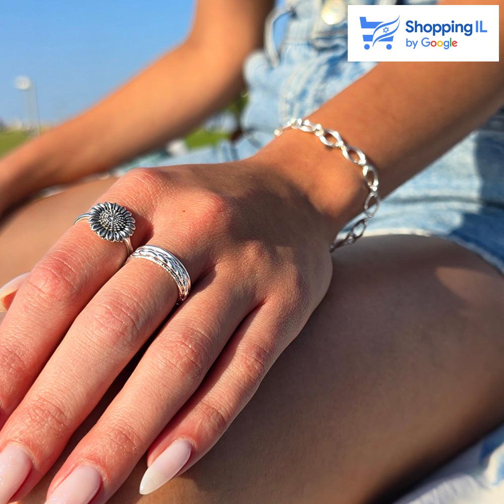 חמניה | טבעת כסף 925