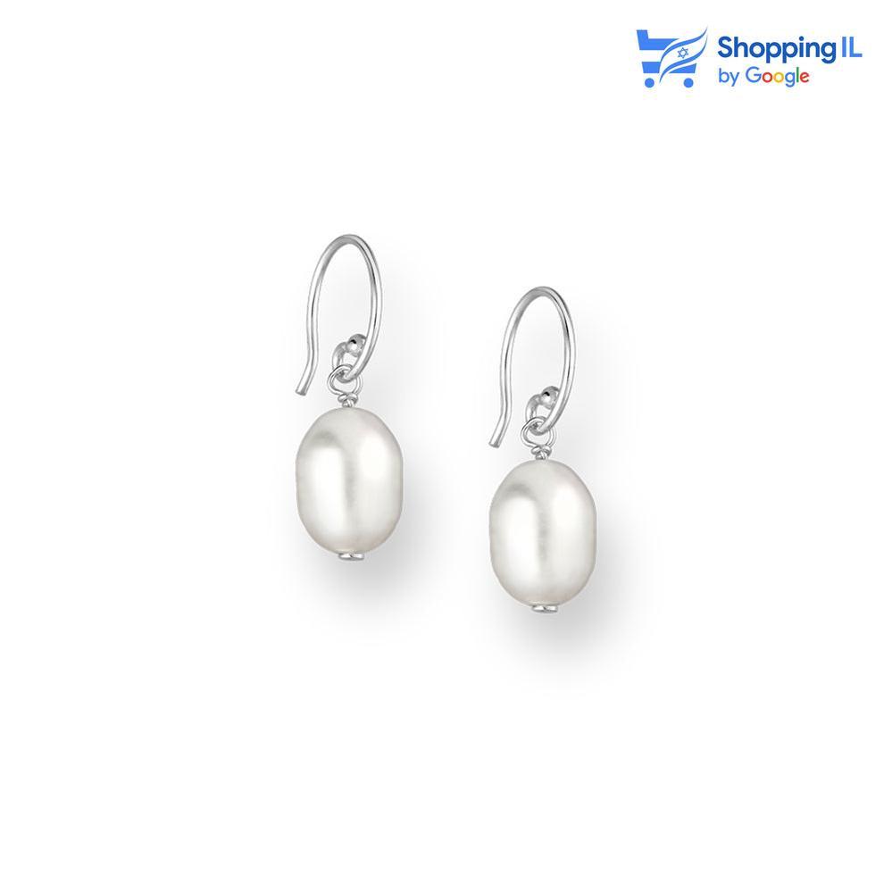 פניני הלבנה | עגילי כסף 925