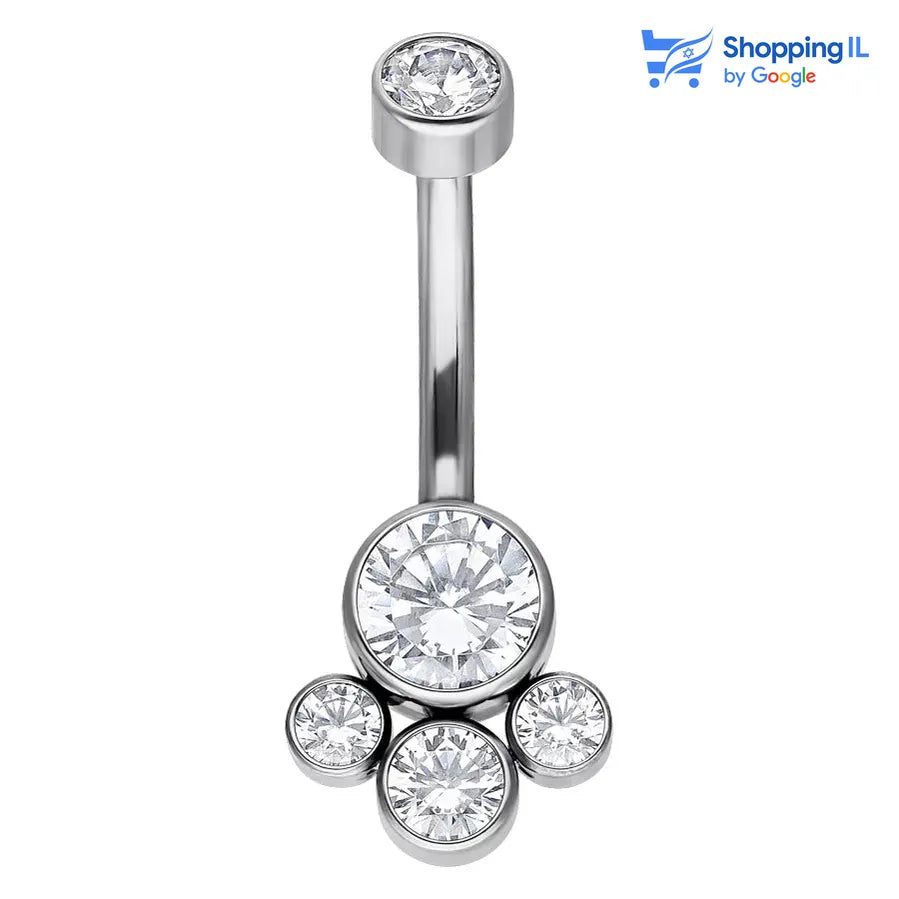 זואי | עגיל לטבור טיטניום