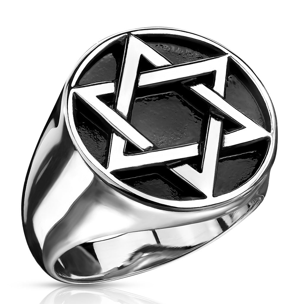 טבעת מגן דוד לגבר
