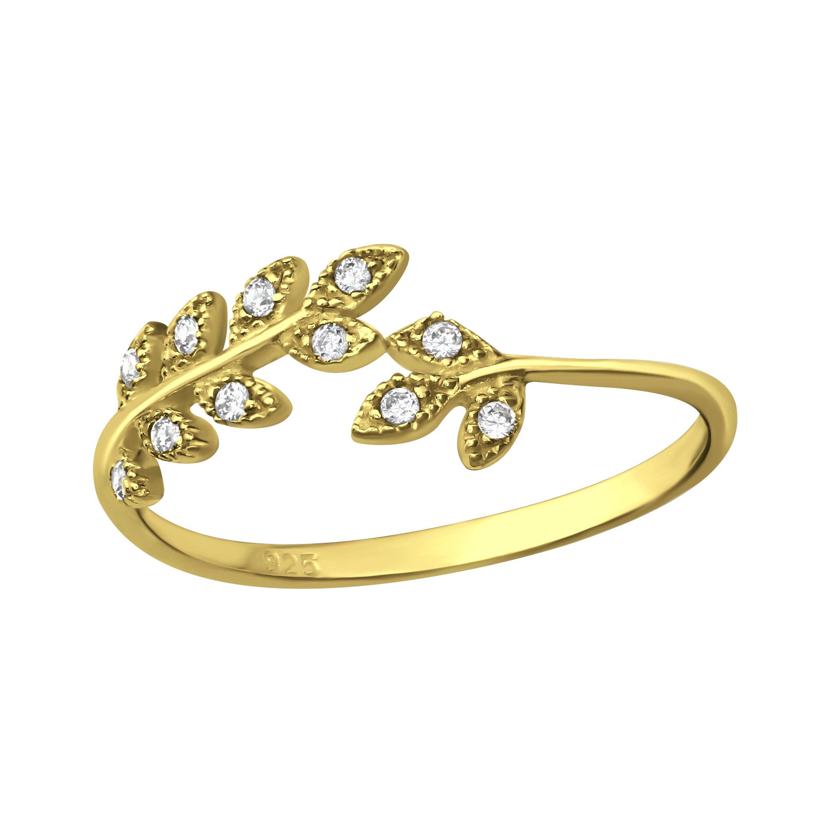 גפן | טבעת כסף מצופה זהב