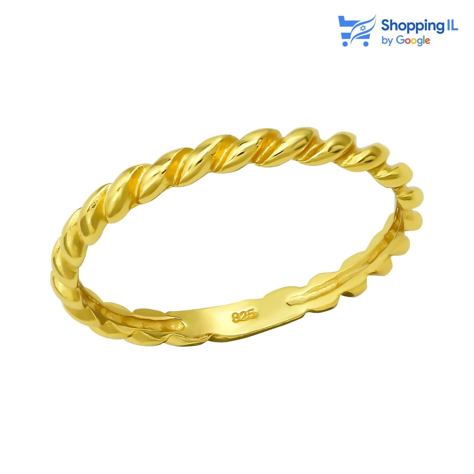 ג'ס | טבעת כסף מצופה זהב