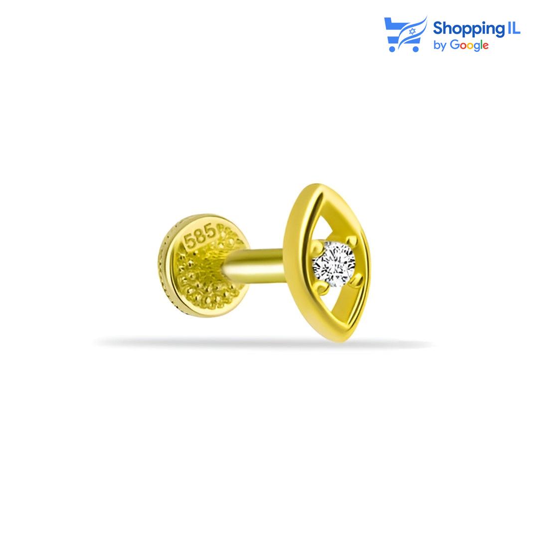 קורן | עגיל זהב 14 קראט