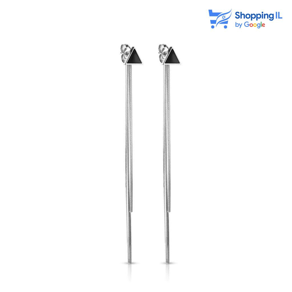 Edge Drop | עגילי כסף 925