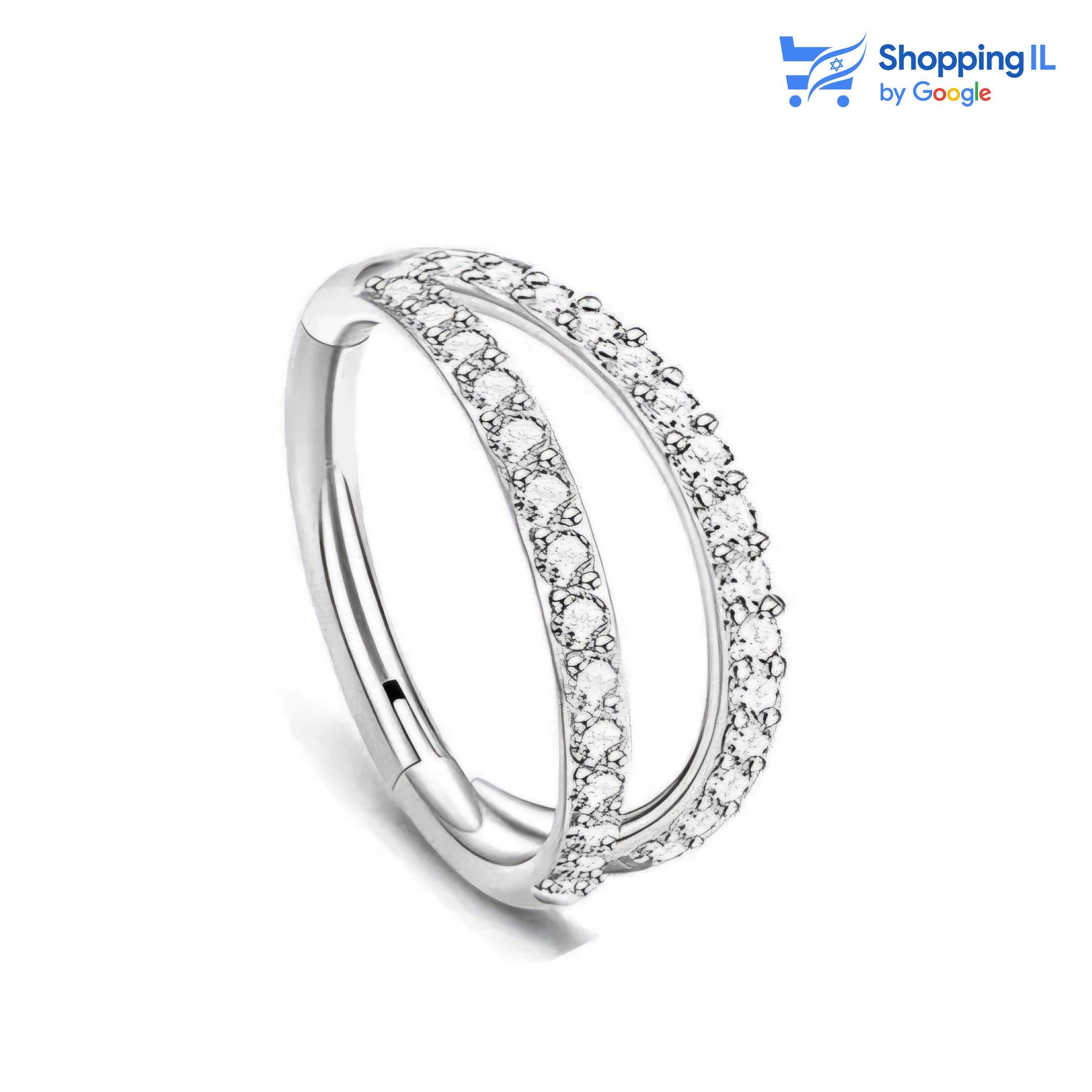 עגיל קליקר מיי ריי זירקונים | טיטניום