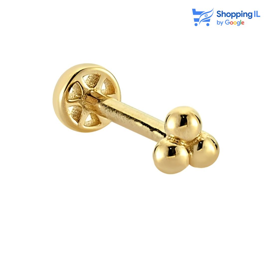 קן | עגיל זהב 14 קראט