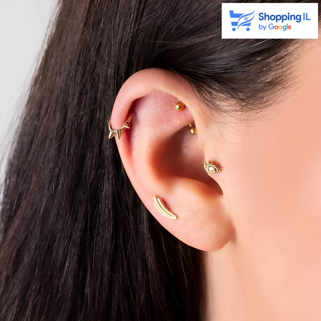 קליקר שפיץ | עגיל זהב 14 קראט