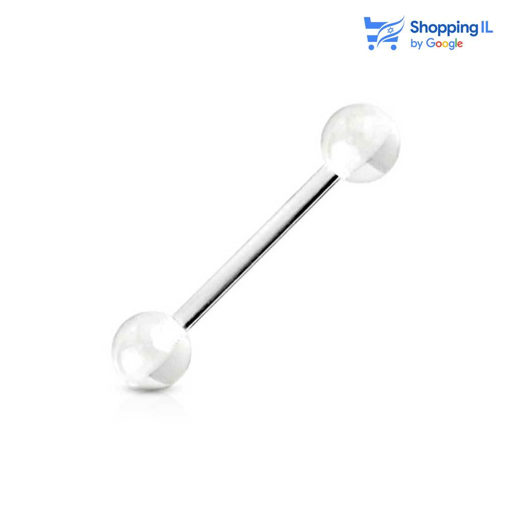 קיפר - עגיל ללשון - Labass עגיל ללשון - עגיל בלשון - פירסינג ללשון - פירסינג בלשון עגיל קיפר שקוף - עגיל קיפר עשוי ביופלקס עם סוגרים העשויים אקריל. העגיל קיפר לשמירה על הנקב והסתרה מושלמת שלו. צבע - שקוף מידה - מגיע בעובי של 1.6 מ"מ ובאורך 16 מ"מ קוטר סוגרים - 6 מ"מ  העגיל מיועד בעיקר לאזורים הבאים: - פירסינג בלשון - כמובן שניתן לענוד את העגיל גם באזורים אחרים (:  מתאים לחיילים מתאים למשרדים שלא אוהבים פירסינג