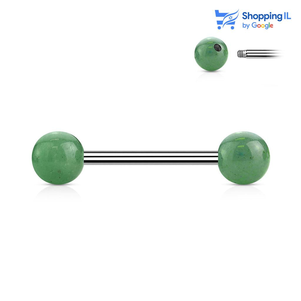 16 מ"מ. קוטר סוגרים - 6 מ"מ  העגיל מיועד בעיקר לאזורים הבאים: - פירסינג בלשון - פירסינג בפיטמה - כמובן שניתן לענוד את העגיל גם באזורים אחרים (: