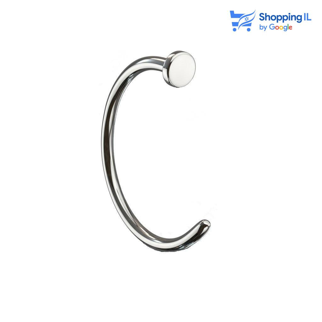 עגיל נזם חישוק נקודה - עשוי טיטניום TITANIUM 6AL-4V-ELI ASTM F-136. העגיל בעיצוב חישוק חלק, החלק השטוח משמש את בחלק הפנימי של האף כדי שהוא לא יחליק החוצה. צבע - כסוף מידה - מגיע בעובי של 0.8-1 מ"מ ובאורך 8,10 מ"מ  העגיל מיועד בעיקר לאזורים הבאים: - פירסינג נזם