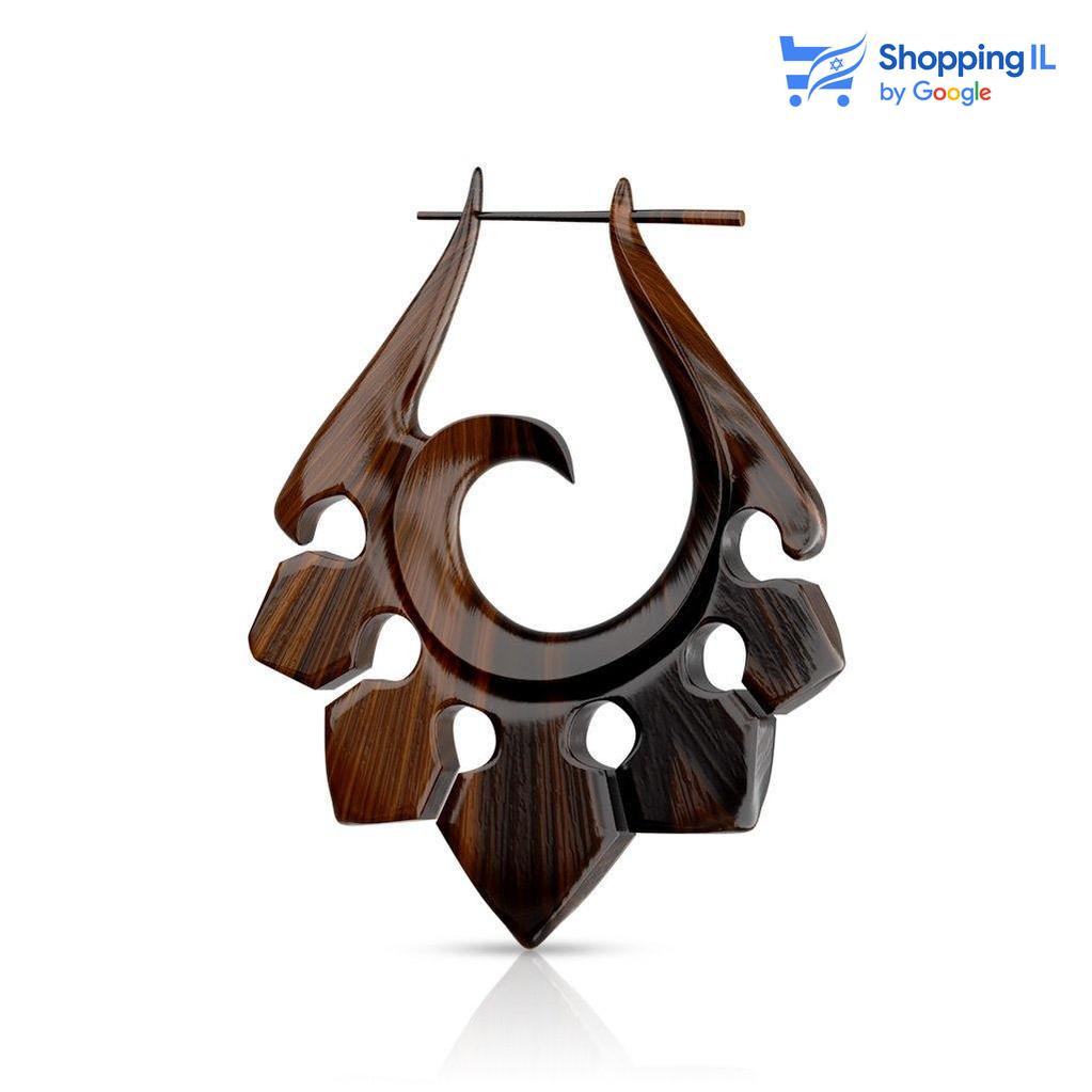 זוג עגילי סונו - זוג עגילי קולב מגולפים בעבודת יד מעץ סונו. צבע - ירוק  הפירסינג מיועד בעיקר לאזורים הבאים: - תנוך - תוספת להרחבה בתנוך  מידע כללי והוראות טיפול- עגילים העשויים מחומרים טבעיים כמו עץ ועצם עשויים בעבדות יד, לכן יתכנו שינויים קטנים כמו גוון בין עגיל לעגיל.- Labass