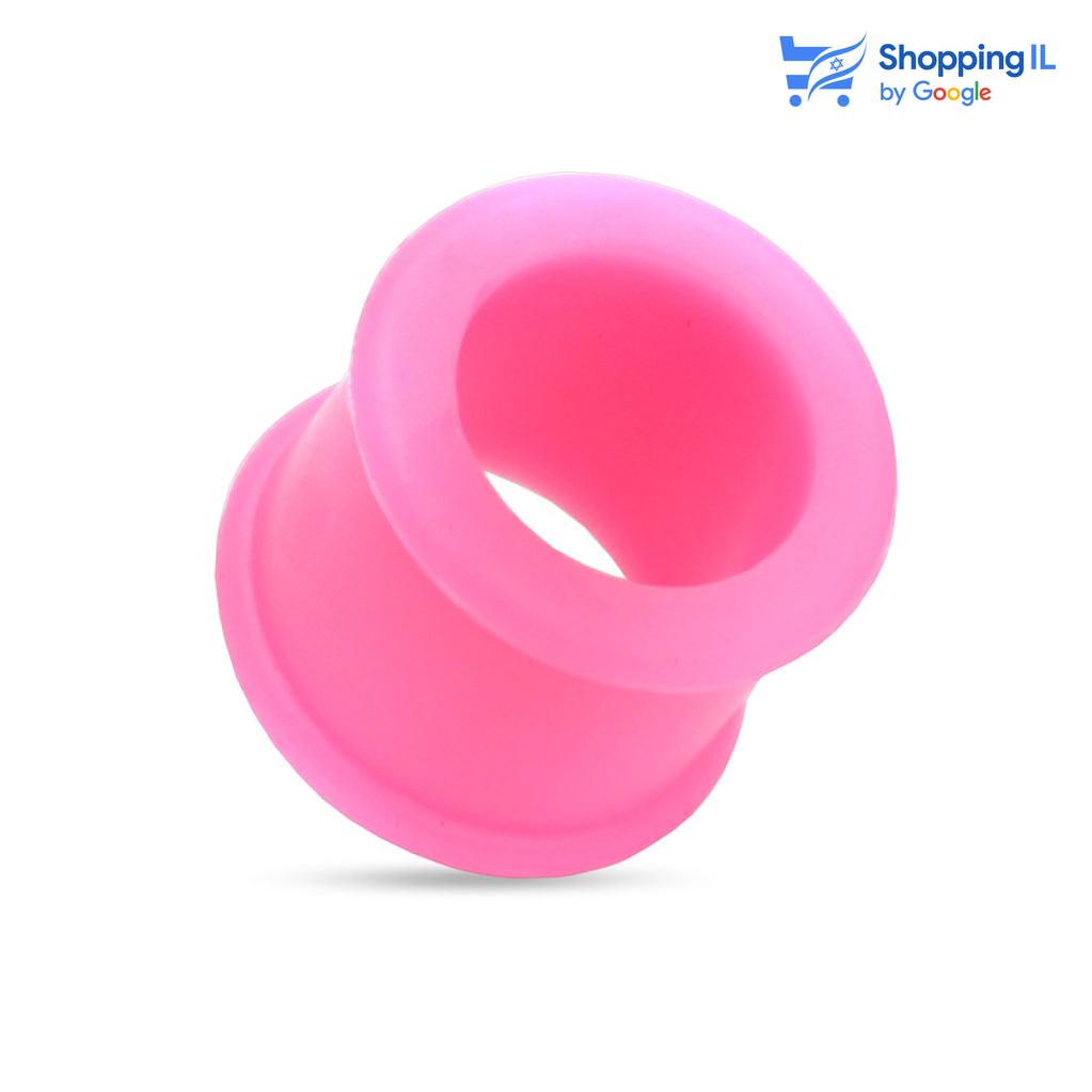 הרחבת סיליקון עם שוליים רחבות- עשויה מסיליקון. ההרחבה בעיצוב עגיל קל עשוי סיליקון עם שוליים רחבים. צבע - לבן, שחור, אדום, ירוק, ורוד מידה - מגיע בקוטר 14-26 מ"מ