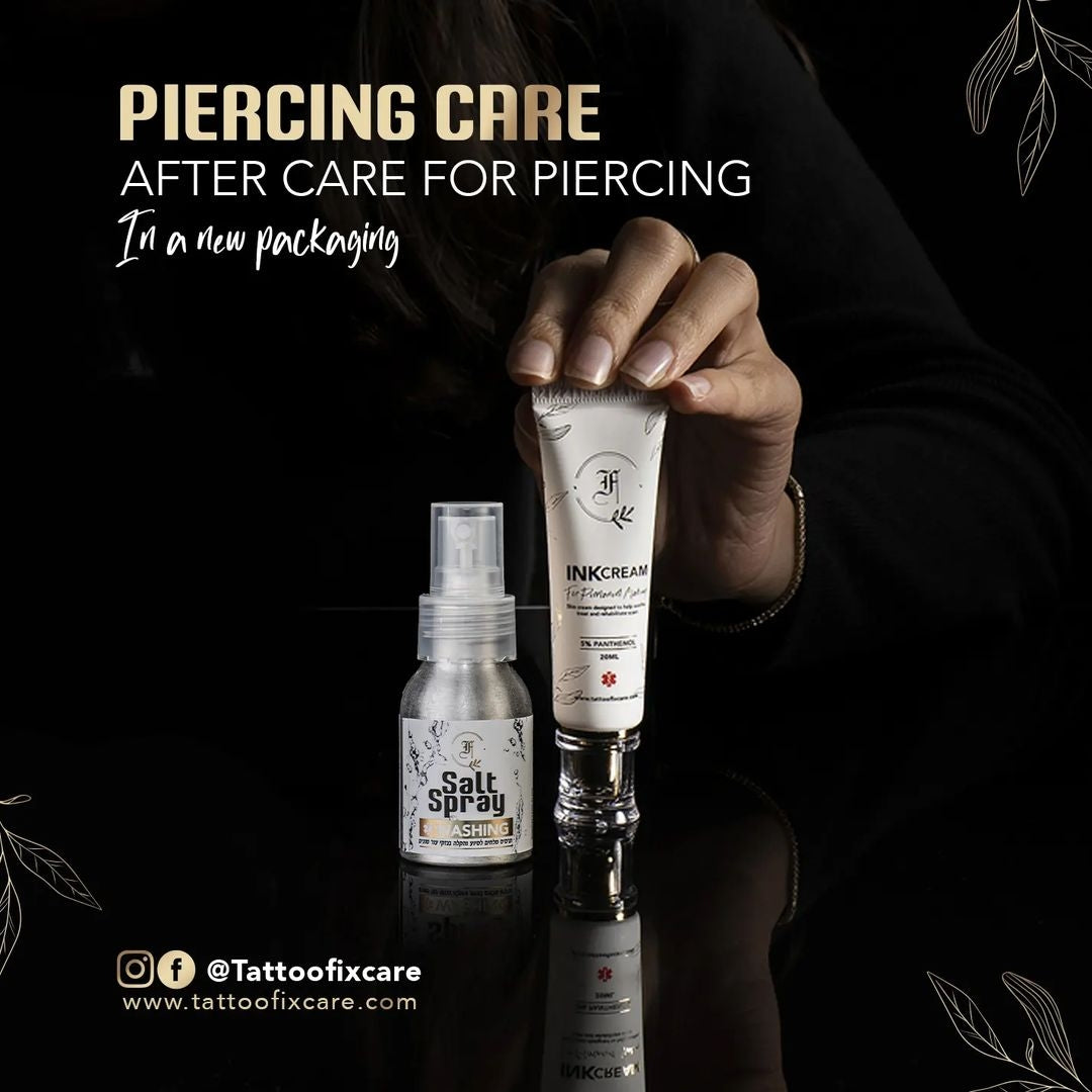 Piercing Aftercare Kit - משחה אנטיספטית ותרסיס מי מלח לפירסינג