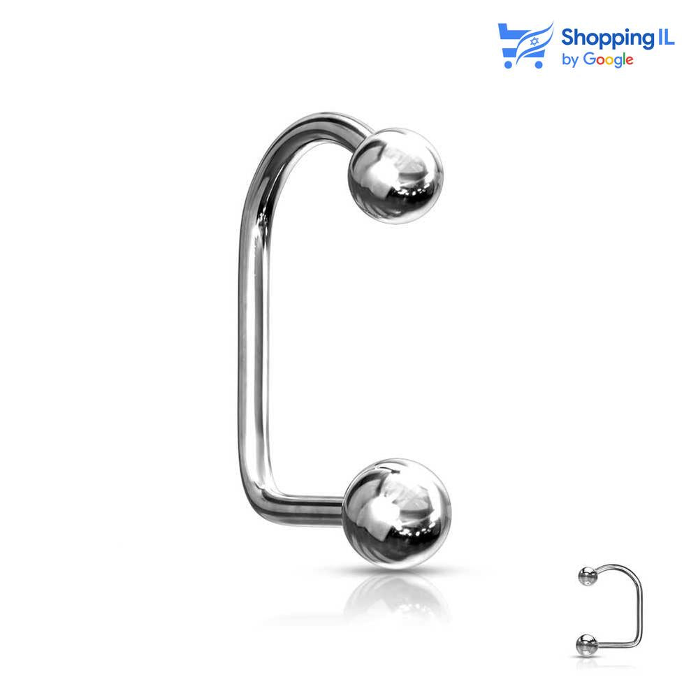 עגיל שריי גולות - עגיל שריי עשוי מתכת רפואית ובעל סגירת גולות. הפירסינג בעיצוב "כ" כשהחלק העליון עוטף את השפה התחתונה ומזכיר לנו את הפירסינג ורטיקל לברט. צבע - כסוף מידה - מגיע בעובי של 1.2 מ"מ ובאורך 10 מ"מ  הפירסינג מיועד בעיקר לאזורים הבאים: - לברט - כמובן שניתן לענוד את העגיל גם באזורים אחרים (: