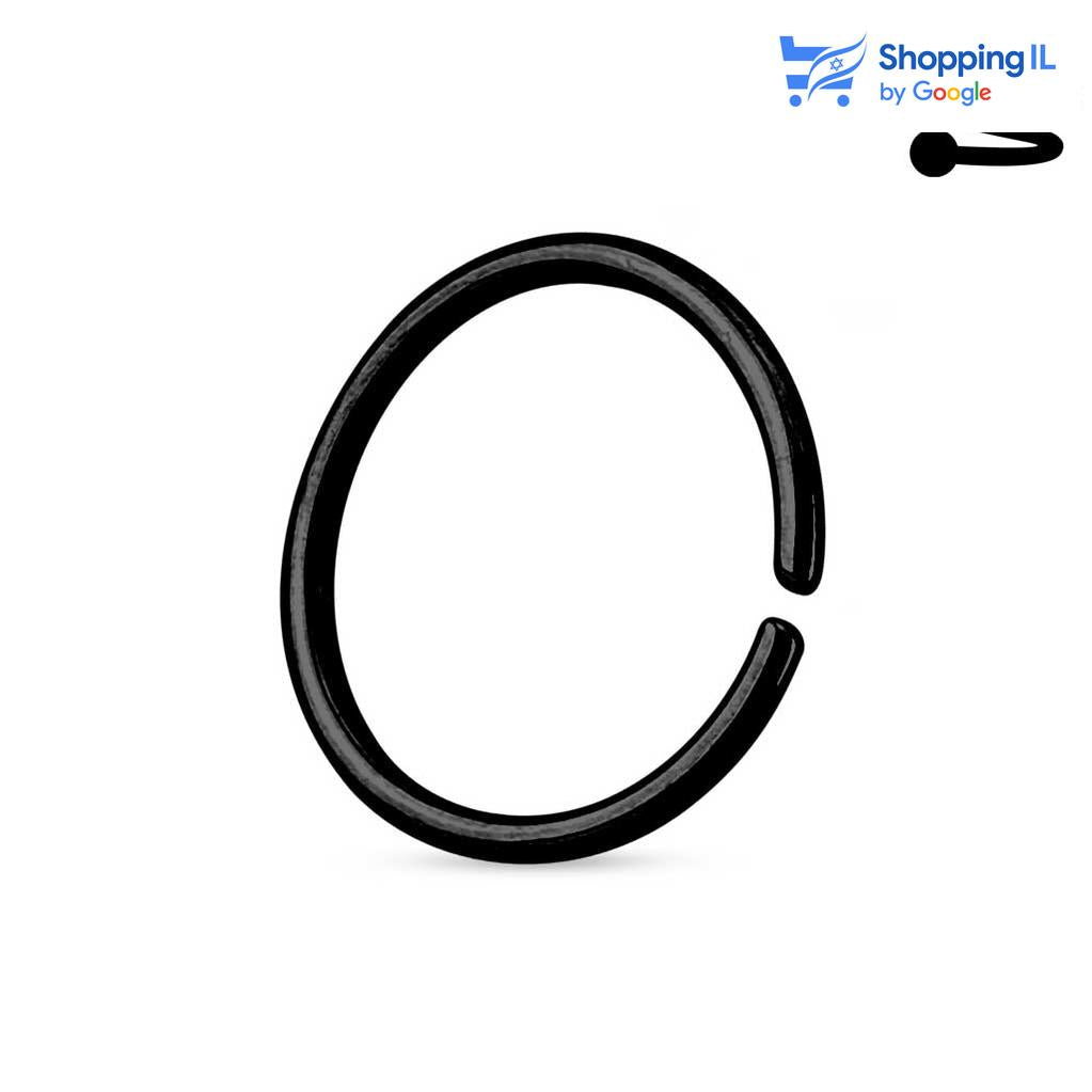 חישוק נזם קלאסי - עגיל חישוק פתוח עשוי מתכת רפואית, סגירת החישוק מתבצעת בעזרת כיפוף. העגיל בעיצוב נזם קלאסי. צבע - כסוף, זהב, שחור, רוז מידה - מגיע בעובי של 0.8/1 מ"מ ובקוטר 6/8 מ"מ  העגיל מיועד בעיקר לאזורים הבאים: - פירסינג נזם - הליקס שנעשה בעזרת אקדח - כמובן שניתן לענוד את העגיל גם באזורים אחרים (: