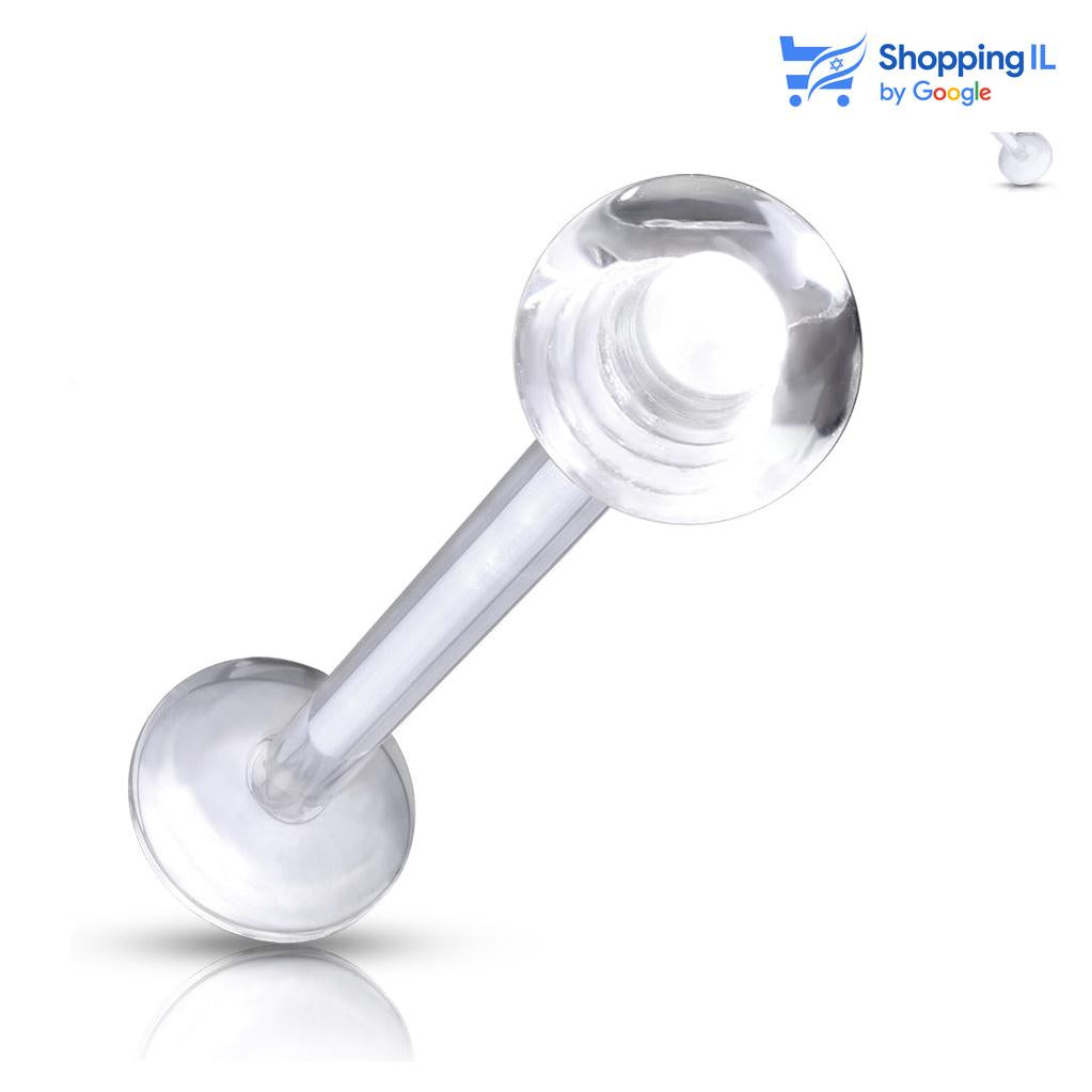 עגיל ללשון - עגיל בלשון - פירסינג ללשון - פירסינג בלשון עגיל שקוף קיפר עגיל ללשון קיפר שקוף - עגיל קיפר עשוי ביופלקס עם סוגר גולה מתברגת העשויה אקריל, מציידו השני של העגיל ישנה דיסקית שטוחה. העגיל קיפר לשמירה על הנקב והסתרה מושלמת שלו. צבע - שקוף מידה - מגיע בעובי של 1.6 מ"מ ובאורך 16 מ"מ   העגיל מיועד בעיקר לאזורים הבאים: - פירסינג בלשון - כמובן שניתן לענוד את העגיל גם באזורים אחרים (:  מתאים לחיילים מתאים למשרדים שלא אוהבים פירסינג