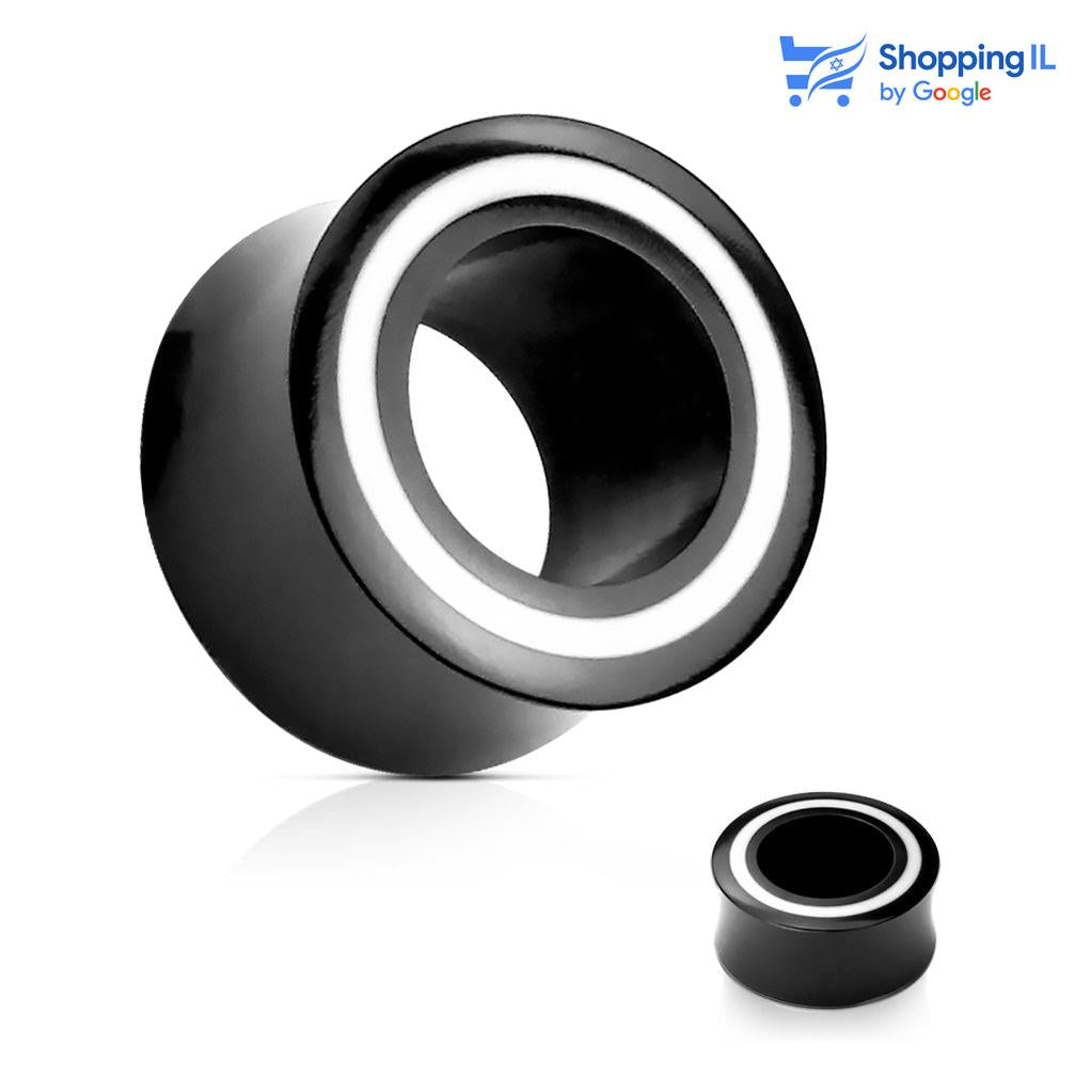 הרחבת פוקושימה- עשויה מתכת רפואית מצופה בטיטניום שחור. העגיל בעיצוב הרחבת פלאג דאבל פלייר. צבע - שחור מידה - מגיע בקוטר 12 מ"מ  העגיל מיועד בעיקר לאזורים הבאים: - הרחבה