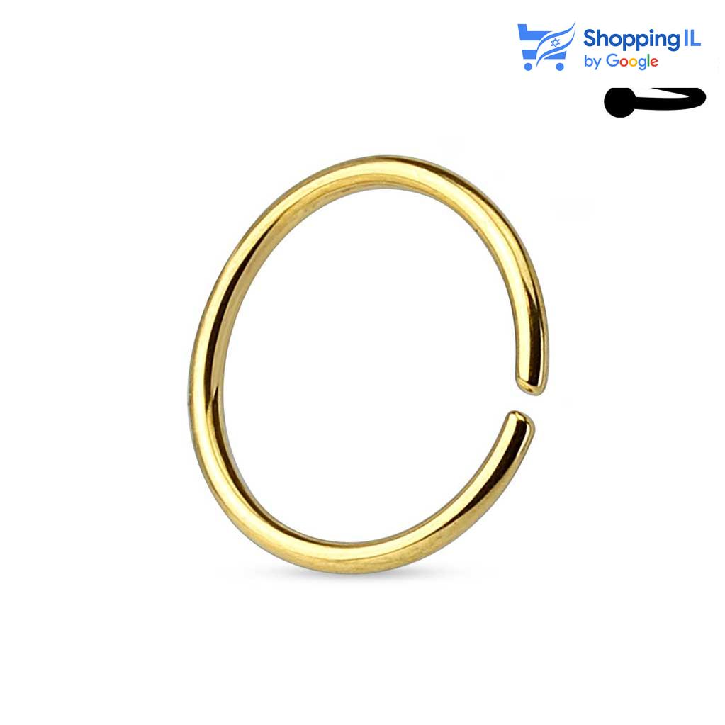 1 מ"מ ובקוטר 6-8 מ"מ  העגיל מיועד בעיקר לאזורים הבאים: - פירסינג נזם - הליקס שנעשה בעזרת אקדח - כמובן שניתן לענוד את העגיל גם באזורים אחרים (: