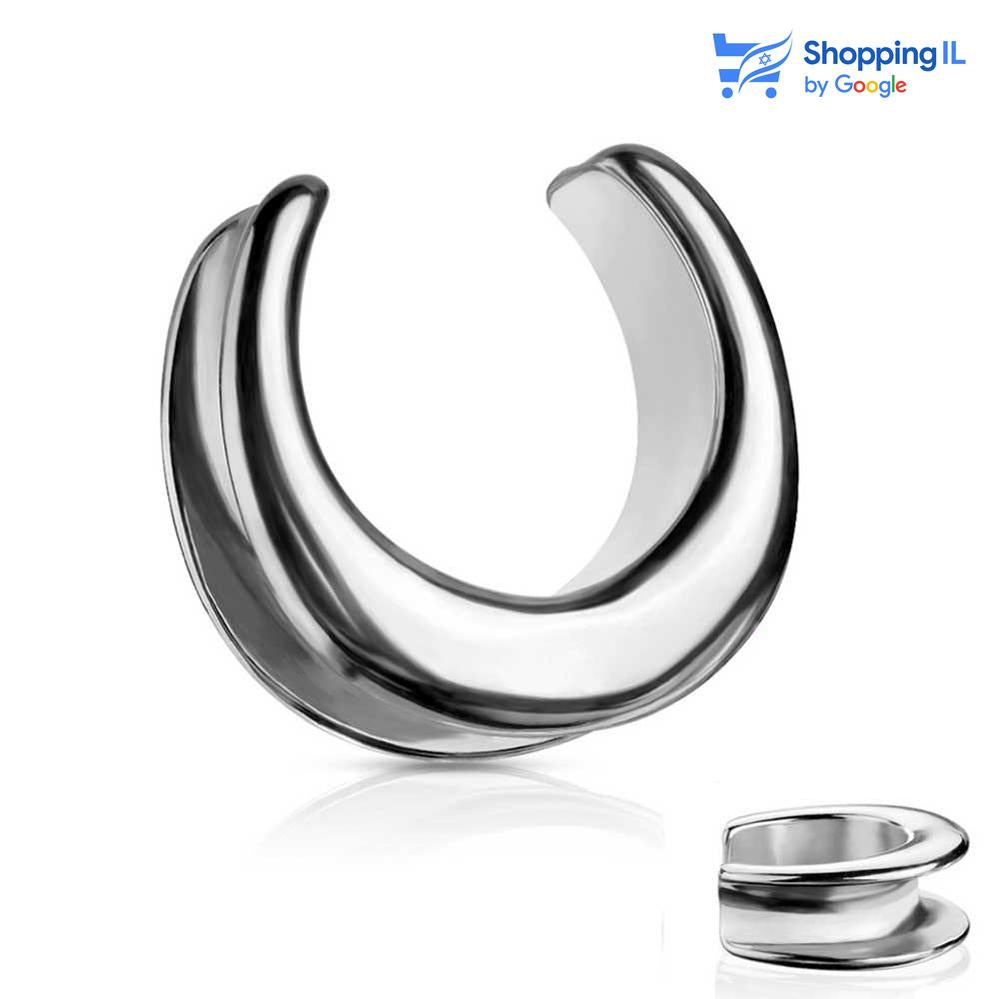 הרחבת May- עשויה מתכת רפואית. ההרחבה בעיצוב פרסה למתיחה של התנוך. צבע - כסוף, זהב רוז מידה - מגיע בקוטר 12,14,16 מ"מ  העגיל מיועד בעיקר לאזורים הבאים: - הרחבה