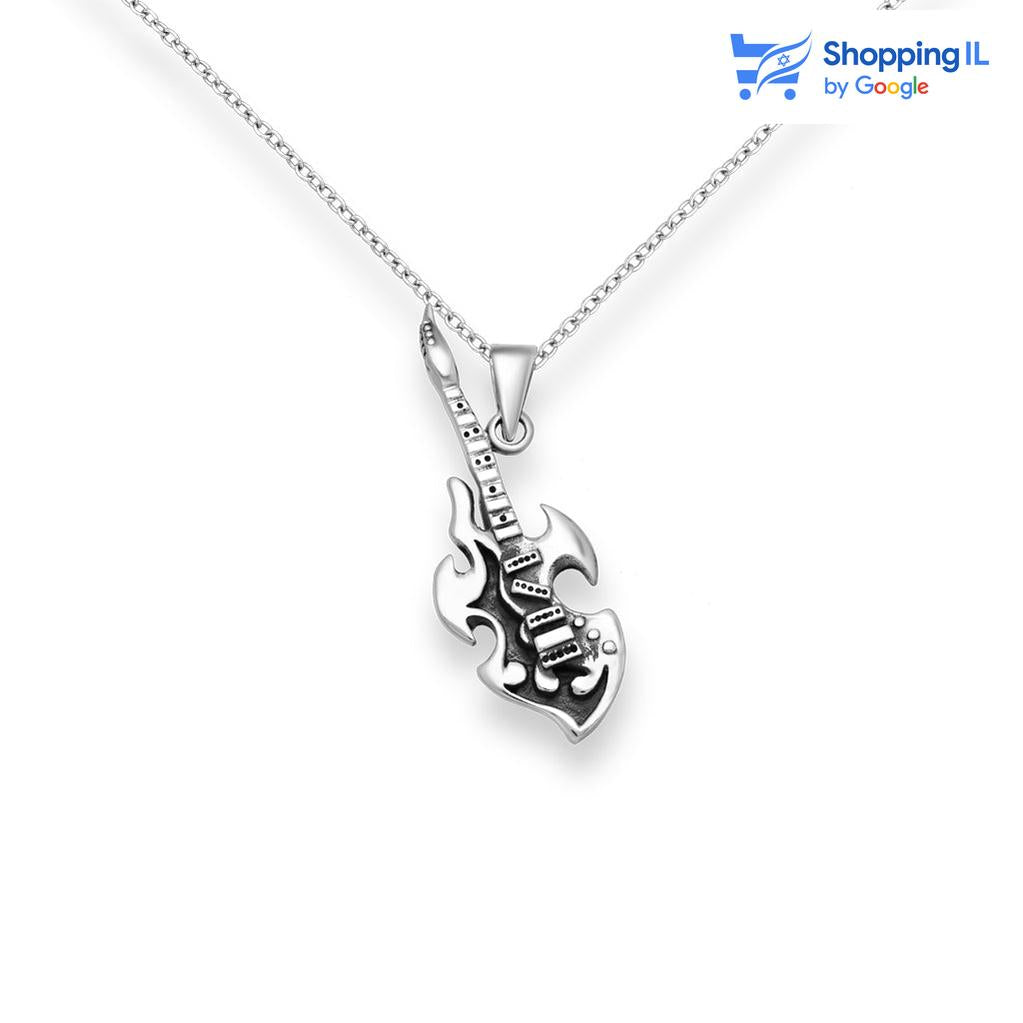 גיטרה חשמלית 🎸 | תליון כסף 925