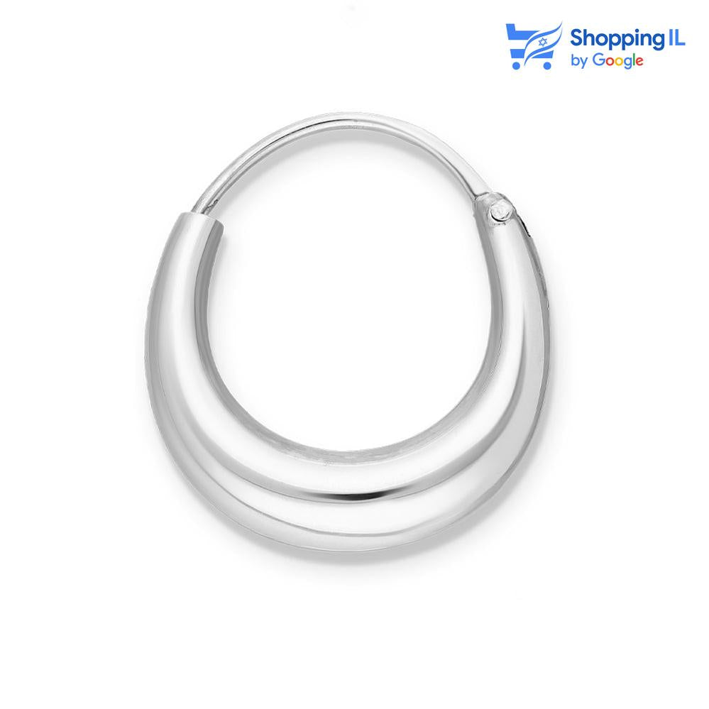 20 מ"מ רוחב חישוק - 5 מ"מ  העגיל מיועד בעיקר לאזורים הבאים: - עגילים בתנוך האוזן