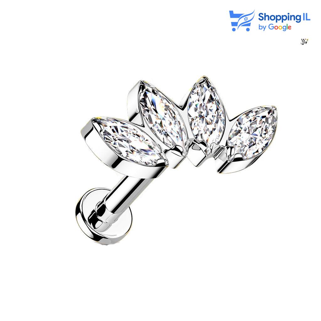 עגיל קאטנה - עשוי מטיטניום TITANIUM 6AL-4V-ELI ASTM F-136. עגיל קאטנה בעל הברגה פנימית בציפוי PVD ומשובץ זירקונים בעיצוב של כתר זהב. צבע -זהב,כסף, שחור מידה - מגיע בעובי של 1.2 מ"מ ובאורך 6 מ"מ  העגיל מיועד בעיקר לאזורים הבאים: - פירסינג הליקס - פירסינג פלאט - פירסינג טראגוס - פירסינג קונץ - כמובן שניתן לענוד את העגיל גם באזורים אחרים (: