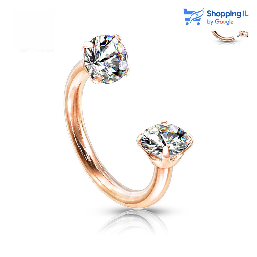 10 מ"מ קוטר סוגרים - אורך 8 מ"מ סוגרים בקוטר 3 מ"מ | אורך 10 מ"מ סוגרי 4 מ"מ.  העגיל מיועד בעיקר לאזורים הבאים: - פירסינג בפיטמה - פירסינג ספטום - פירסינג בטבור - פירסינג הליקס - פירסינג דיית' - פירסינג טראגוס