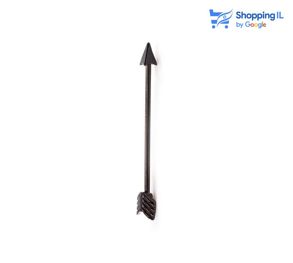 עגיל חץ שחור - עשוי מתכת רפואית. העגיל בעיצוב חץ שחור. צבע - שחור מידה - מגיע בעובי 1.2 מ"מ ובאורך 38 מ"מ  העגיל מיועד בעיקר לאזורים הבאים: - פירסינג אינדסטריאל 